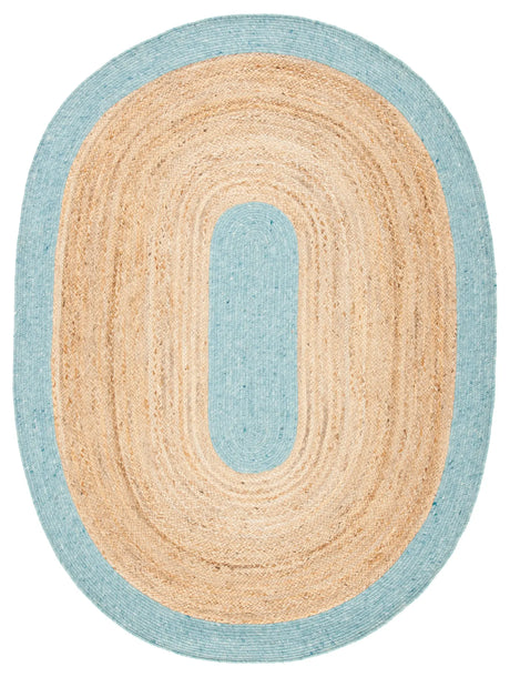 Safavieh Braided 5'-0" x 7'-0" Rug in Blue / Natural