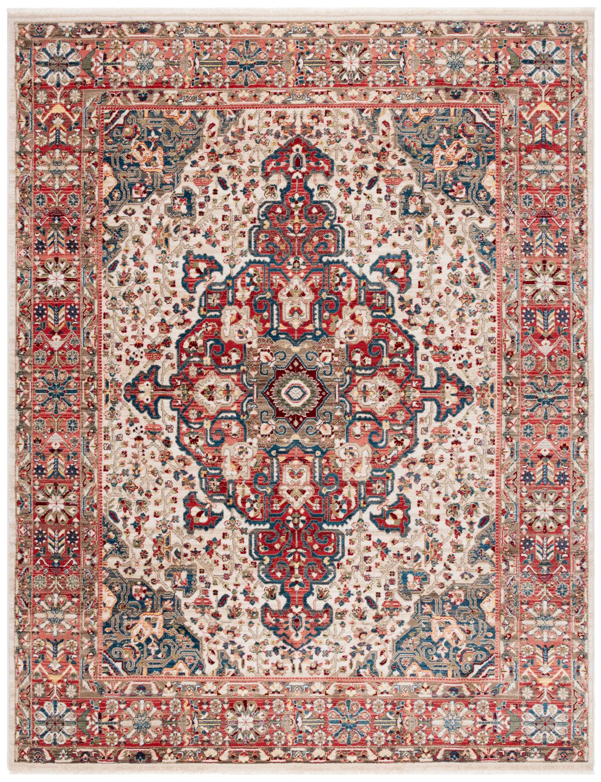 Safavieh Kashan 10'-0" x 14'-0" Rug in Ivory / Blue