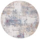 Safavieh Phoenix 500 6'-7" x 6'-7" Rug in Ivory / Blue Rust