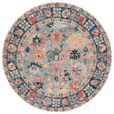 Safavieh Blossom 5'-0" x 5'-0" Rug in Grey / Pink