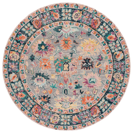 Safavieh Blossom 5'-0" x 5'-0" Rug in Grey / Pink