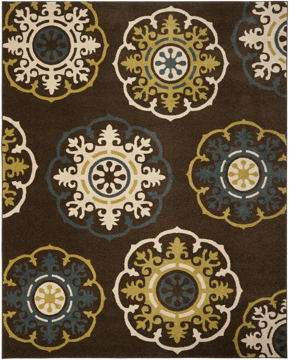 Safavieh Newbury 8'-0" x 10'-0" Rug in Brown / Green