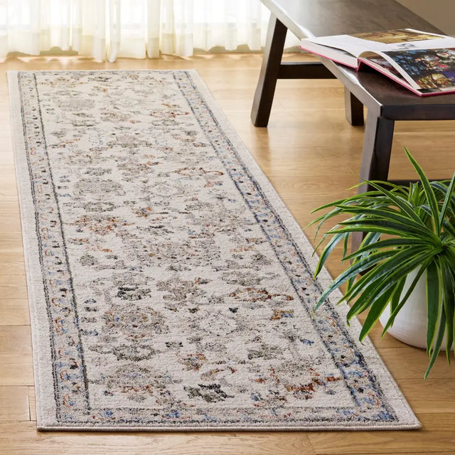 Safavieh Grove 2'-2" x 8'-0" Rug in Ivory / Rust Blue