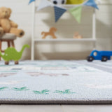 Safavieh Kids Playhouse 200 4'-4" x 6'-0" Rug in Blue / Dark Grey