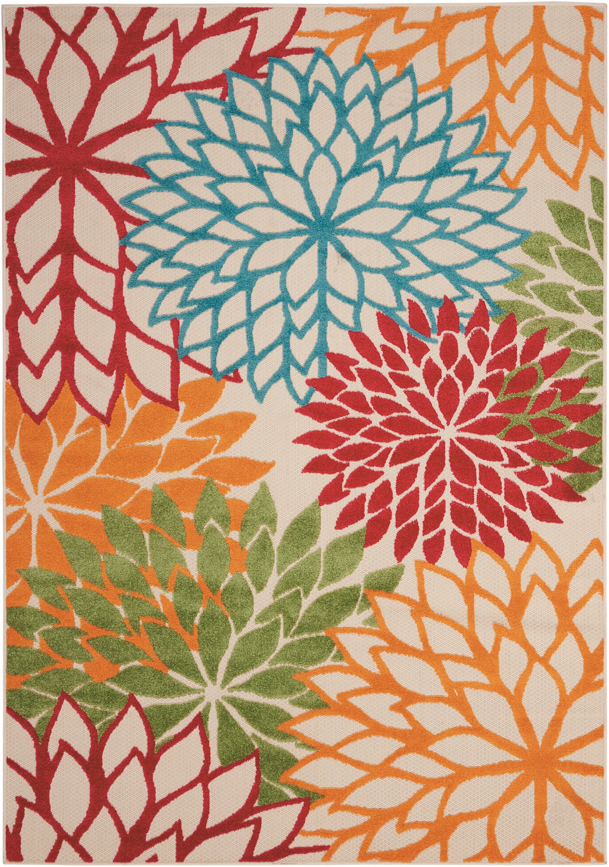 Nourison Aloha ALH05 Machine Made Green Rug