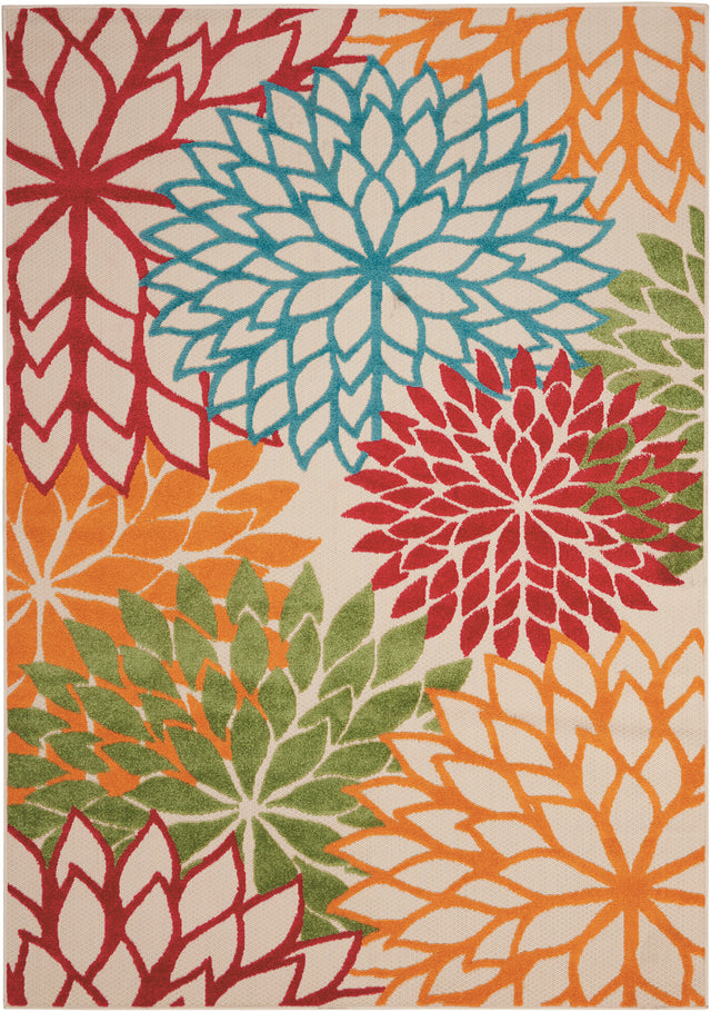 Nourison Aloha ALH05 Machine Made Green Rug