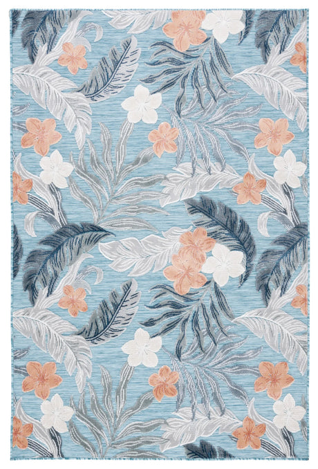 Safavieh Cabana 4'-0" x 6'-0" Rug in Blue / Grey