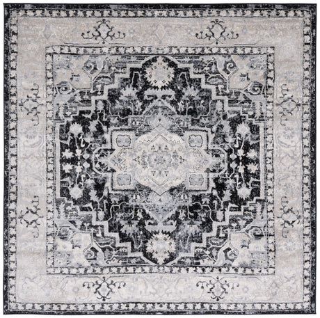 Safavieh Brentwood 6'-7" x 6'-7" Rug in Black / Grey