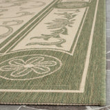 Safavieh Courtyard 6'-7" x 9'-6" Rug in Natural / Olive