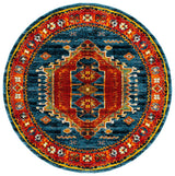 Safavieh Vintage Hamadan 6'-7" x 6'-7" Rug in Blue / Orange