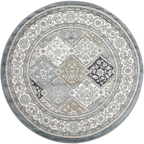 Dynamic Rugs Yazd 8471 Blue / Ivory Rugs - Round