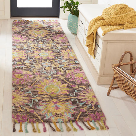 Safavieh Blossom 2'-3" x 8'-0" Rug in Charcoal / Multi