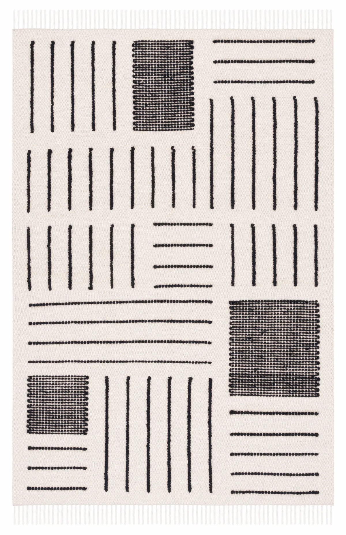Safavieh Kilim 3'-0" x 5'-0" Rug in Ivory / Black