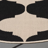 Safavieh Courtyard 5'-3" x 5'-3" Rug in Beige / Black