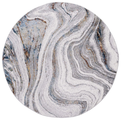 Safavieh Amelia 6'-7" x 6'-7" Rug in Grey / Blue Gold