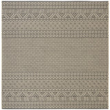 Safavieh Courtyard 6'-7" x 6'-7" Rug in Beige / Black