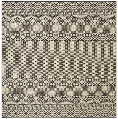 Safavieh Courtyard 6'-7" x 6'-7" Rug in Beige / Black
