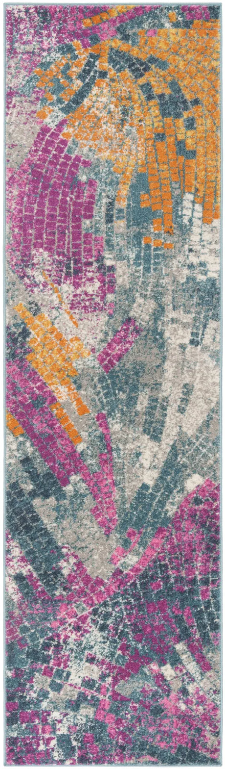 Safavieh Madison 200 2'-3" x 8'-0" Rug in Blue / Multi