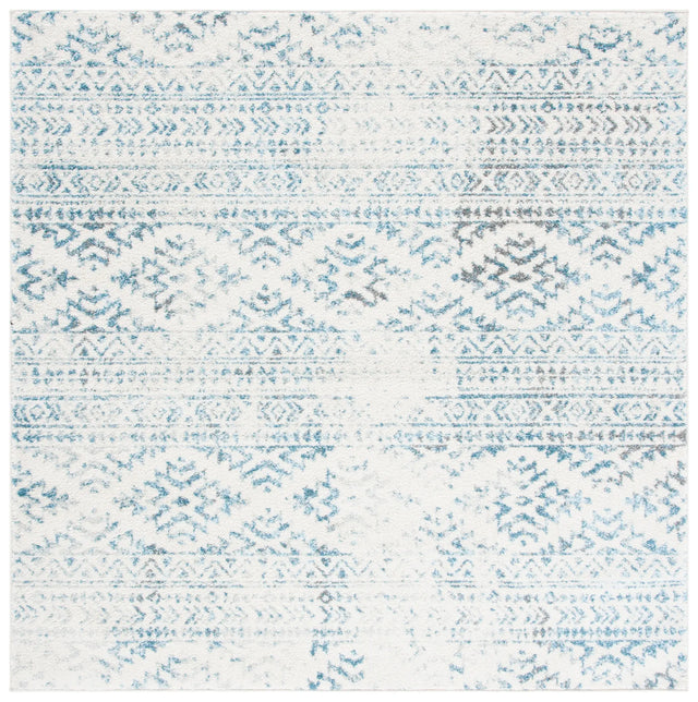Safavieh Tulum 6'-7" x 6'-7" Rug in Ivory / Turquoise