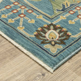 Oriental Weavers Sphinx Francesca Fr01E Blue/ Multi Rug - corner detail