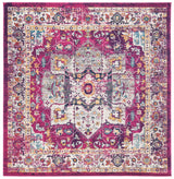 Safavieh Evoke 6'-7" x 6'-7" Rug in Fuchsia / Ivory
