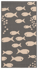 Safavieh Courtyard 2'-0" x 3'-7" Rug in Dark Grey / Beige