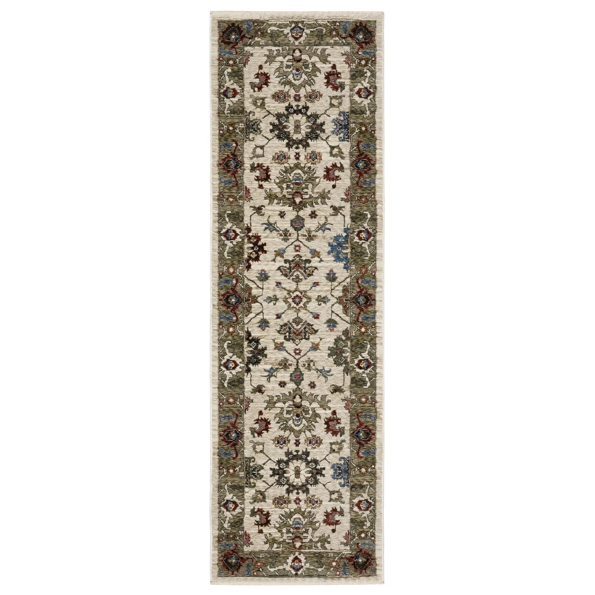Oriental Weavers Sphinx HASTINGS HA03W Ivory Floral Rugs - runner