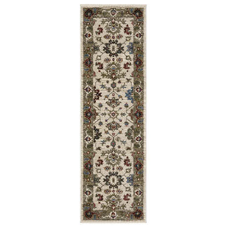 Oriental Weavers Sphinx HASTINGS HA03W Ivory Floral Rugs - runner
