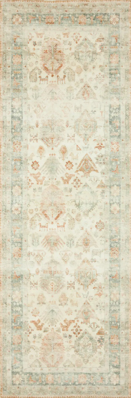 Loloi Rosette Ros-01 Beige/Multi Rugs - runner flat