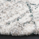 Safavieh Fontana Shag  800 6'-7" x 6'-7" Rug in Green / Ivory