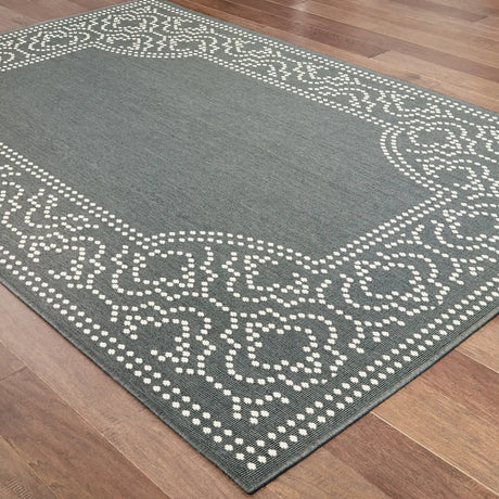 Oriental Weavers Sphinx Marina 1247X Grey / Ivory Rugs - angle detail