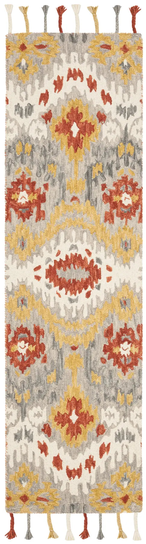 Safavieh Suzani 2'-3" x 8'-0" Rug in Grey / Gold