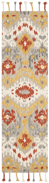 Safavieh Suzani 2'-3" x 8'-0" Rug in Grey / Gold