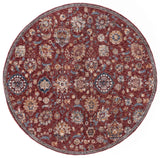 Safavieh Heirloom 700 6'-7" x 6'-7" Rug in Rust / Ivory