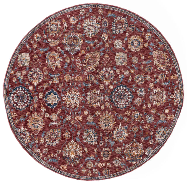 Safavieh Heirloom 700 6'-7" x 6'-7" Rug in Rust / Ivory