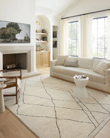 Loloi Fabian Fab-02 Ivory/Charcoal Rug - room scene 1