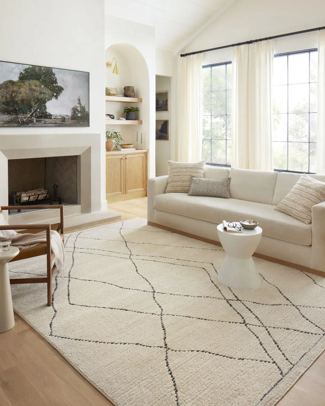 Loloi Fabian Fab-02 Ivory/Charcoal Rug - room scene 1
