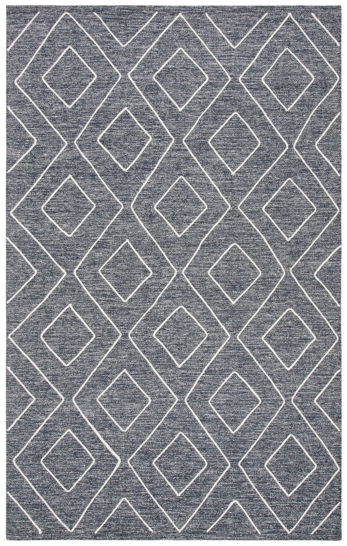 Safavieh Striped Kilim 4'-0" x 6'-0" Rug in Dark Grey