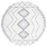 Safavieh Parma Shag 6'-7" x 6'-7" Rug in Ivory / Grey