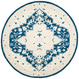 Safavieh Micro-Loop 5'-0" x 5'-0" Rug in Navy / Ivory