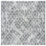 Safavieh Courtyard 6'-7" x 6'-7" Rug in Black / Grey