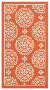 Safavieh Courtyard 2'-0" x 3'-7" Rug in Terracotta
