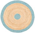 Safavieh Braided 3'-0" x 3'-0" Rug in Blue / Natural
