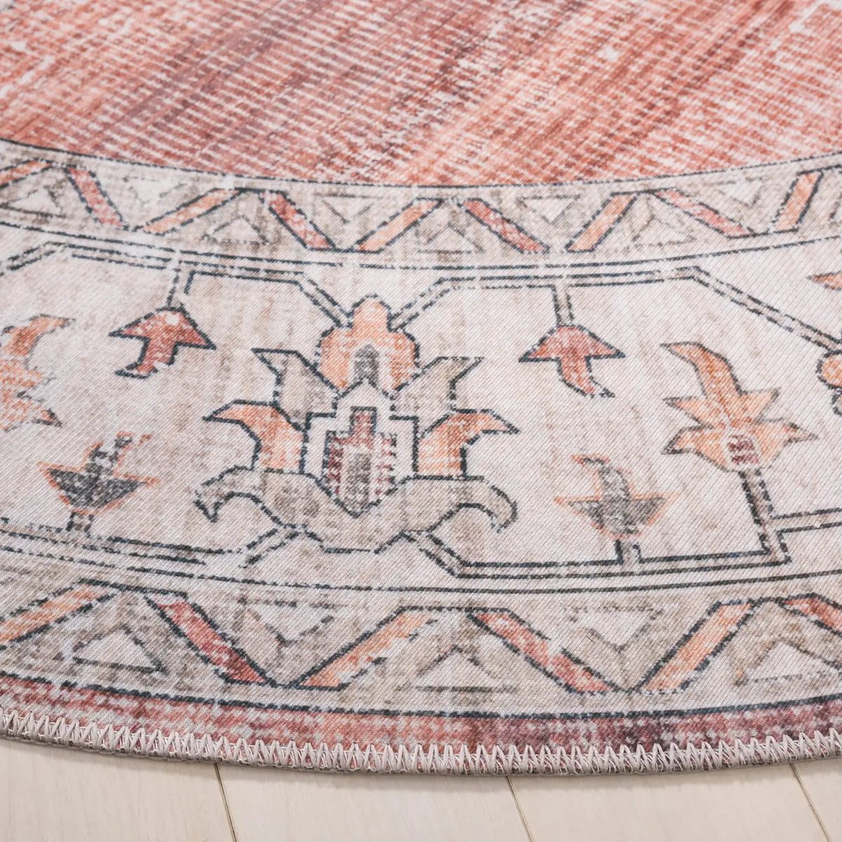 Safavieh Arizona 6'-0" x 6'-0" Rug in Rust / Light Brown