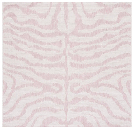 Safavieh Courtyard 6'-7" x 6'-7" Rug in Ivory / Pink