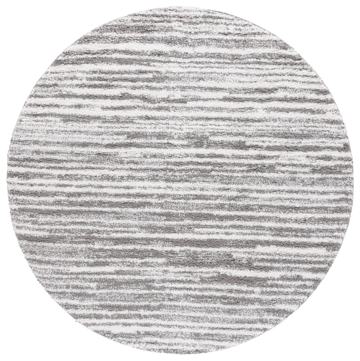 Safavieh Rumi Shag 6'-7" x 6'-7" Rug in Dark Grey / Ivory