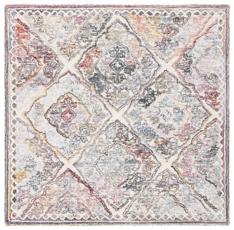 Safavieh Micro-Loop 5'-0" x 5'-0" Rug in Grey / Ivory