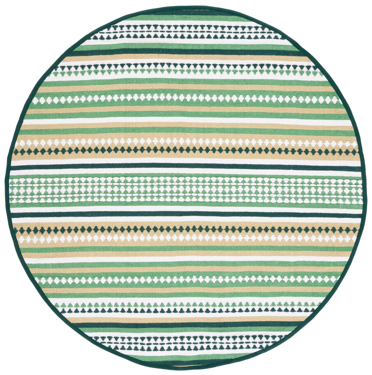 Safavieh Montauk 6'-0" x 6'-0" Rug in Green / Ivory
