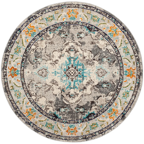 Safavieh Monaco 6'-7" x 6'-7" Rug in Grey / Light Blue