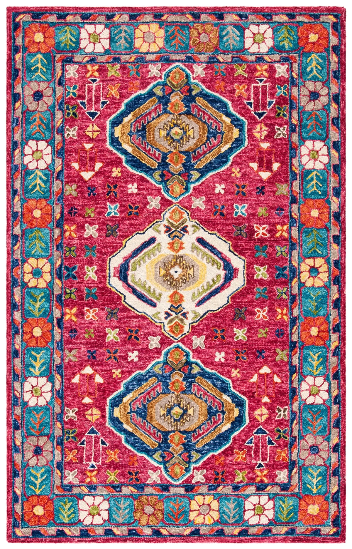 Safavieh Aspen 4'-0" x 6'-0" Rug in Red / Blue